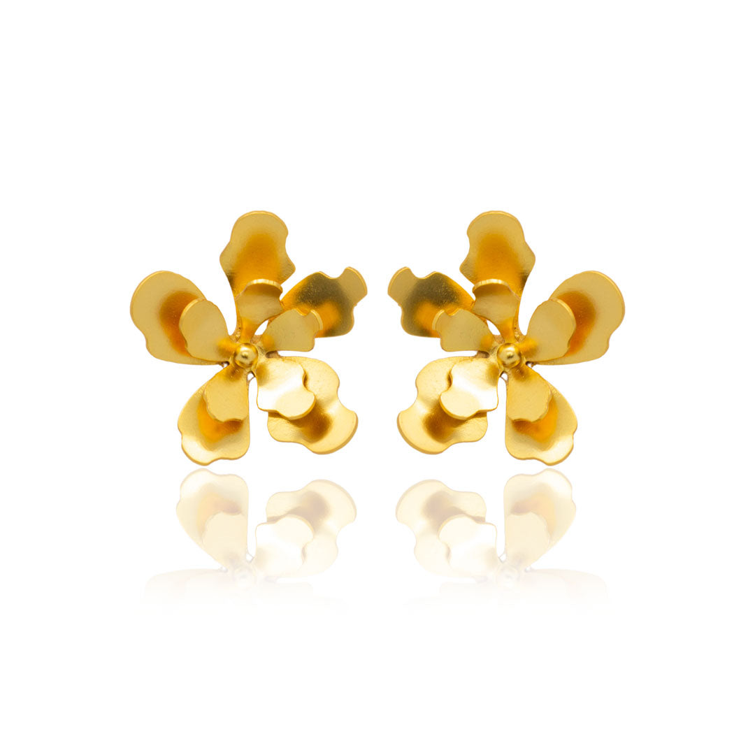 Aretes flor merania grande