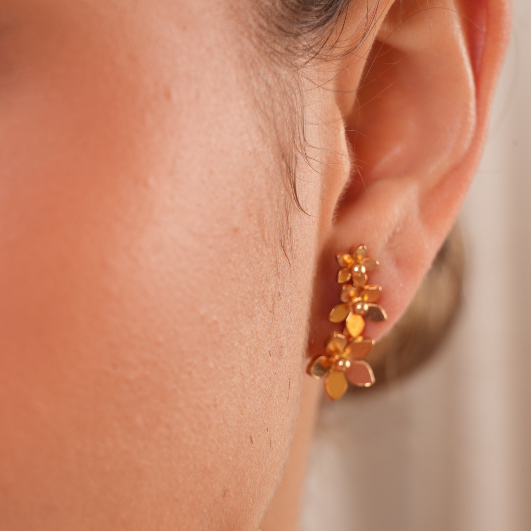 Aretes triple mini guayacan