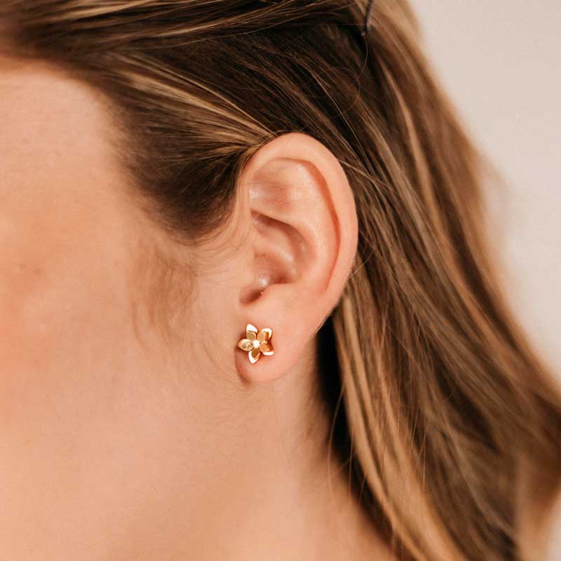 Aretes Mini topo guayacán