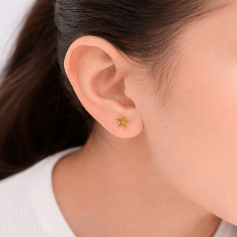 Mi tienda variation Aretes silueta estrella