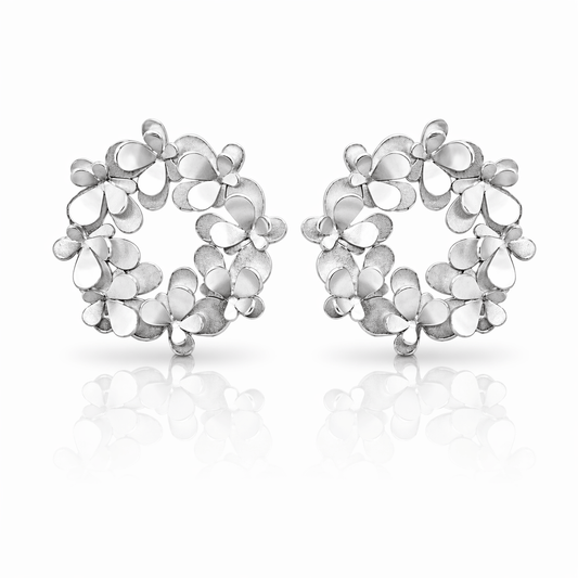 Mi tienda variation Plateado Aretes Aster