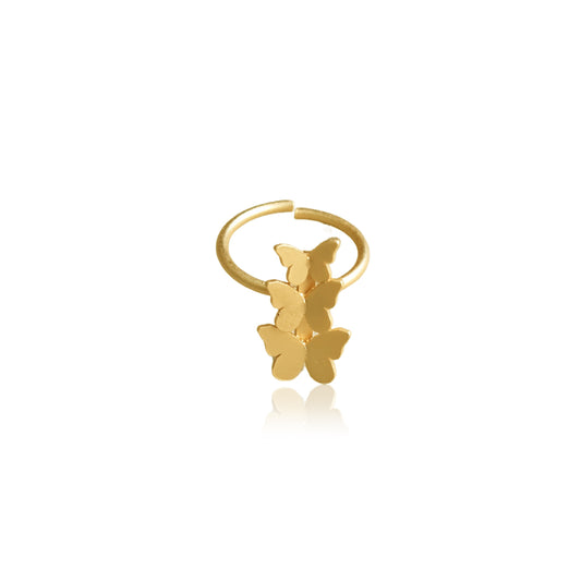 Anillo triple mariposa