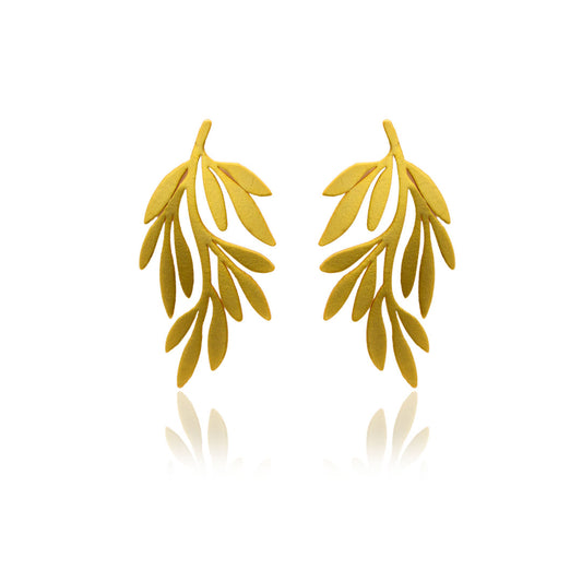 Aretes Hoja Florescencia