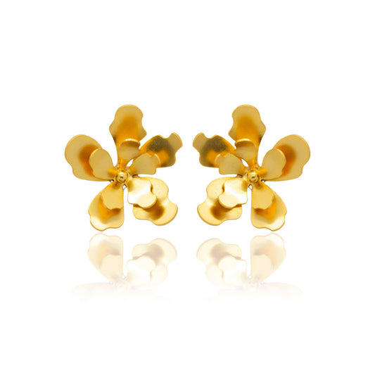 Aretes flor merania grande