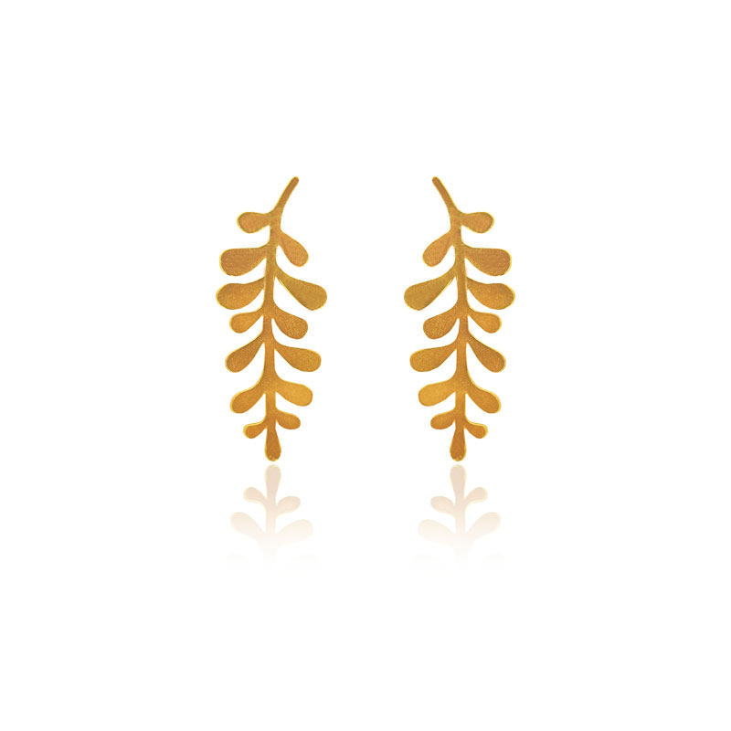Aretes hoja