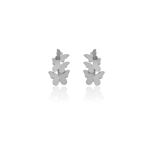Set Mariposa Triple Plateado