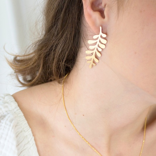 Aretes hoja