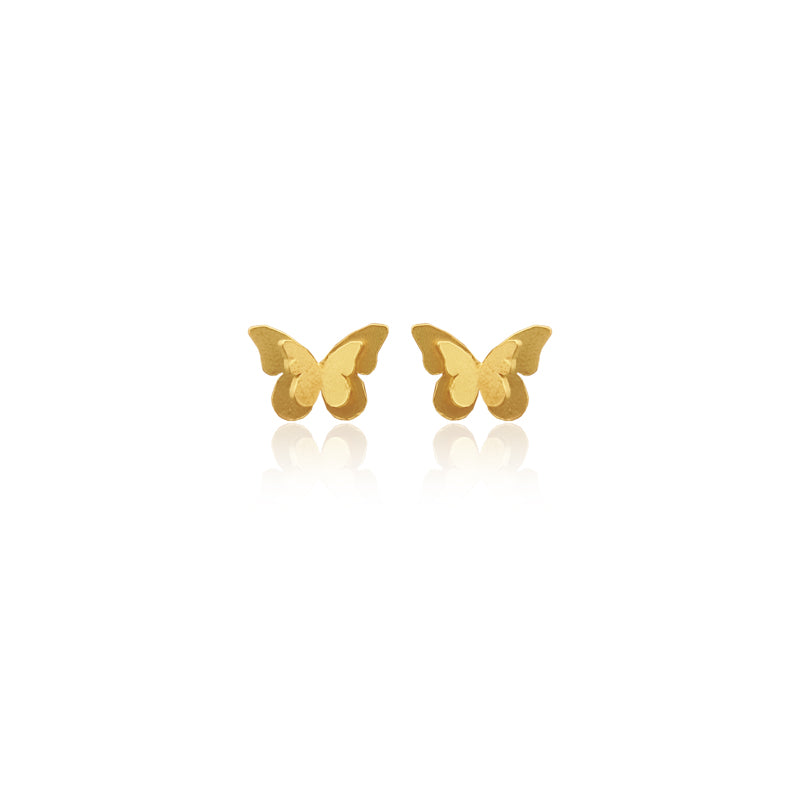 Aretes mariposa doble