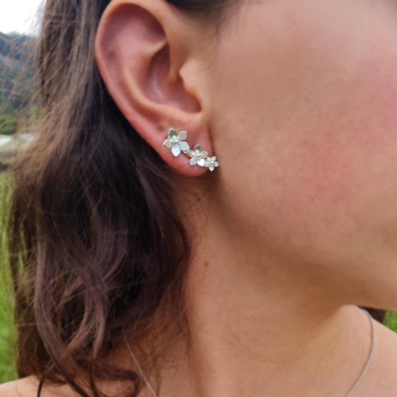 Aretes triple mini guayacan