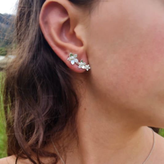 Aretes triple mini guayacan