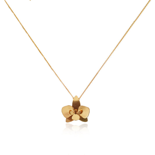 Collar dije orquídea mini quadricolor