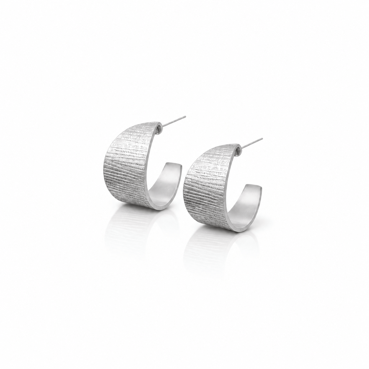 Dicca Plateado Aretes Candongas Layla