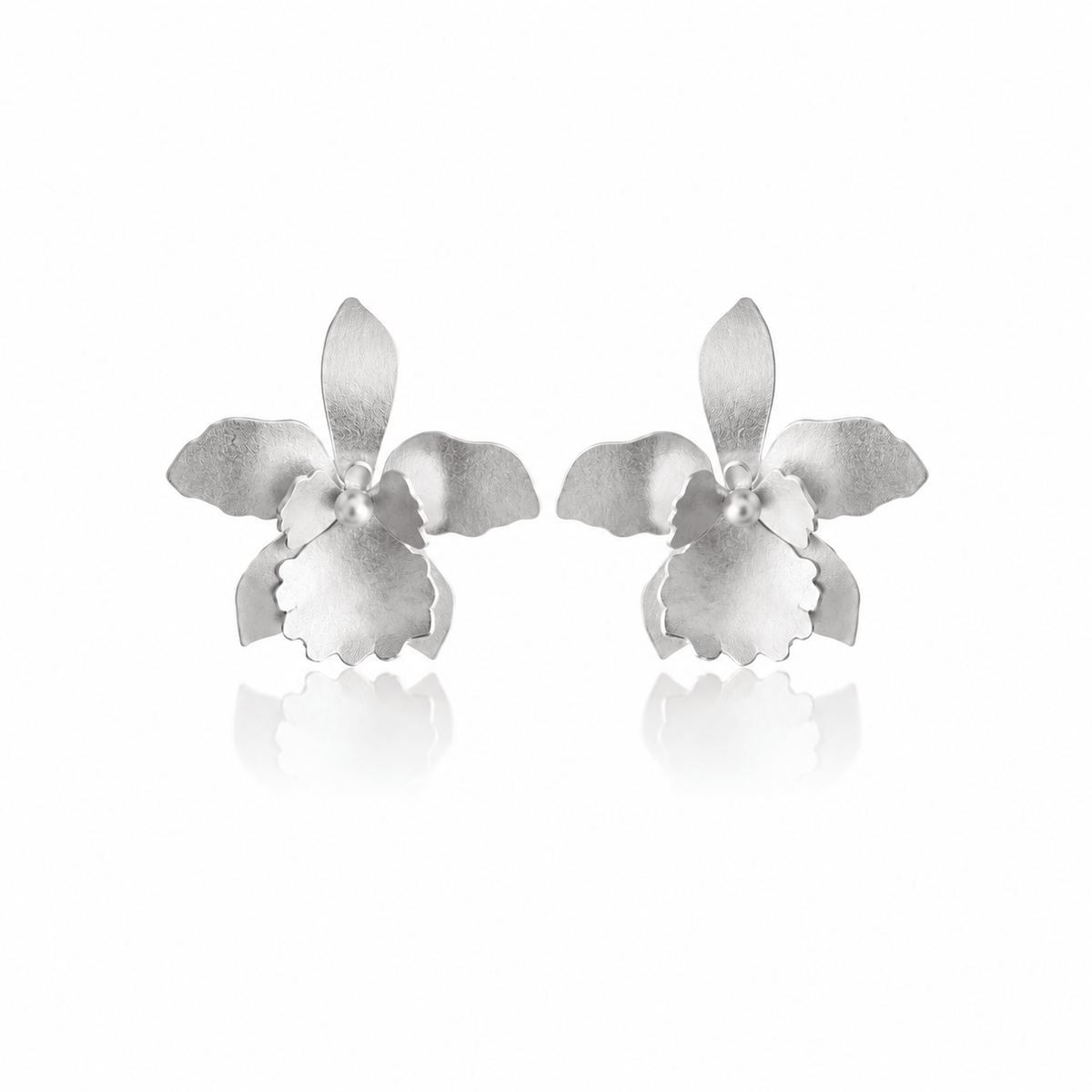 Dicca Plateado Aretes quadricolor medianos