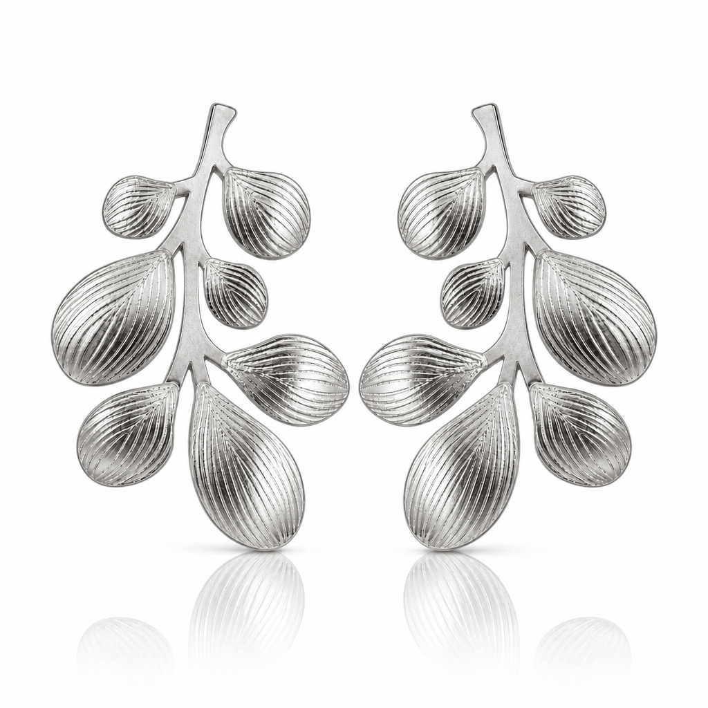 Dicca Plateado Aretes Rama Myrca