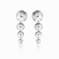 Dicca Plateado Aretes Renacer largos