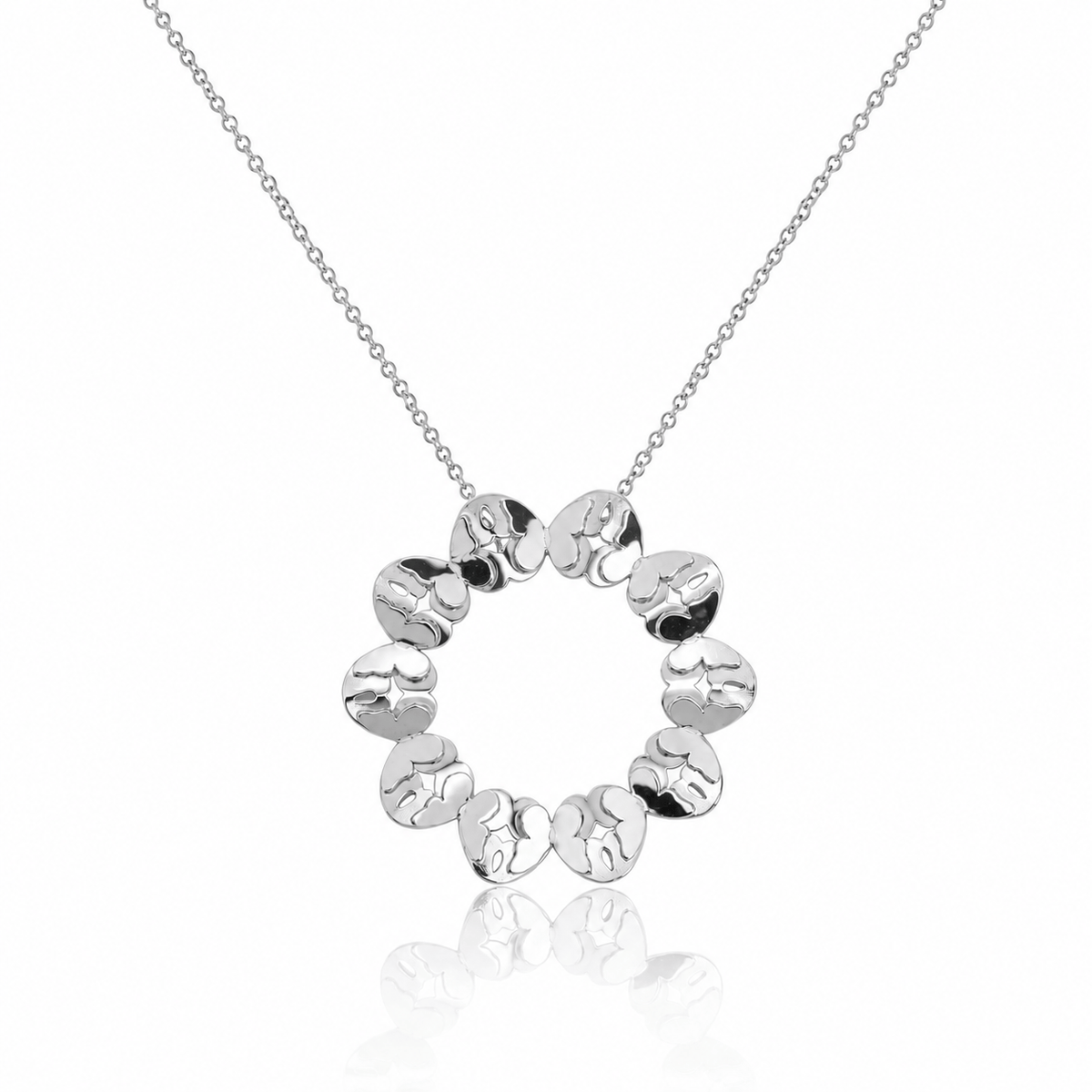 Dicca Plateado Collar Mara redondo