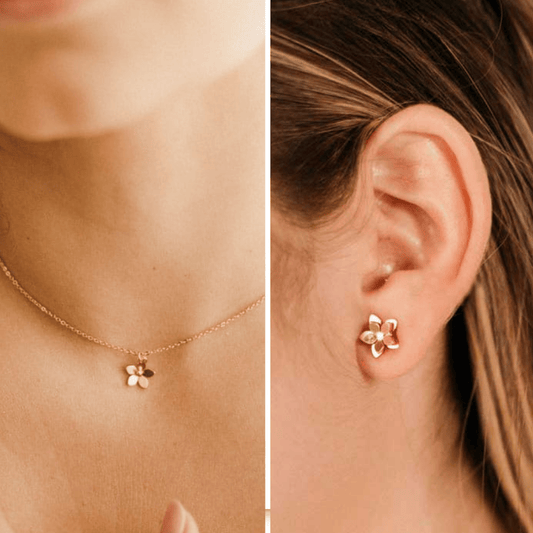 Dicca SET MINI GUAYACÁN. Incluye aretes y collar