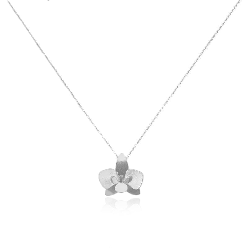Mi tienda Plateado Collar dije orquídea mini quadricolor