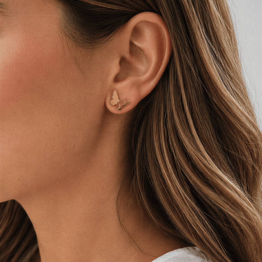 Mi tienda variation Aretes mariposa doble