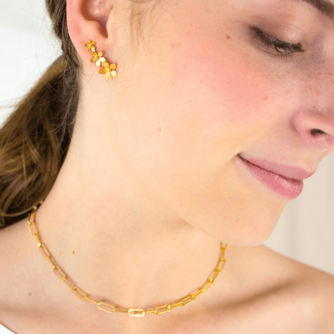 Mi tienda variation Aretes triple mini guayacan