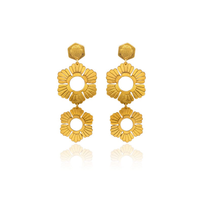 Mi tienda variation Dorado Aretes Aina largo