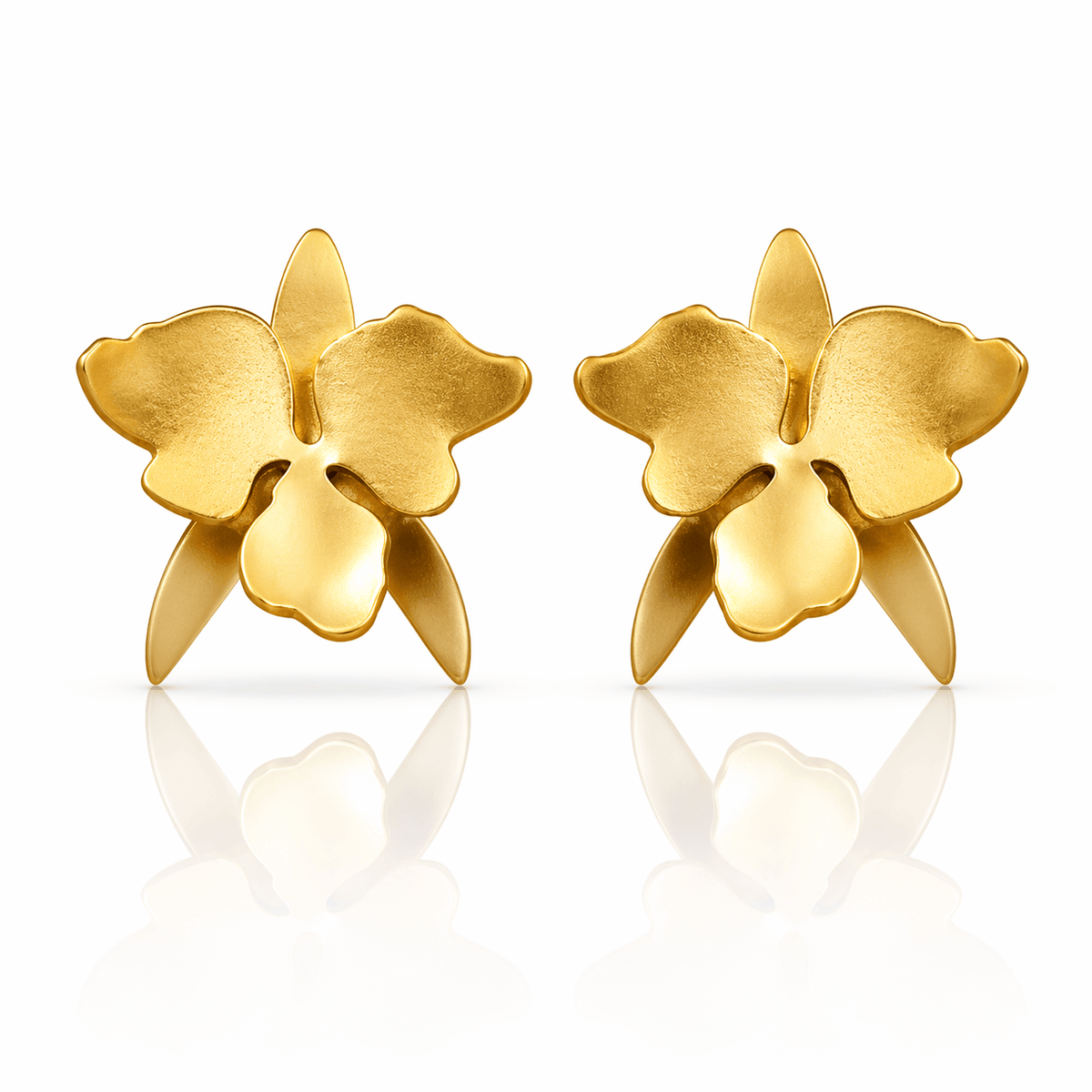 Mi tienda variation Dorado Aretes cattleya