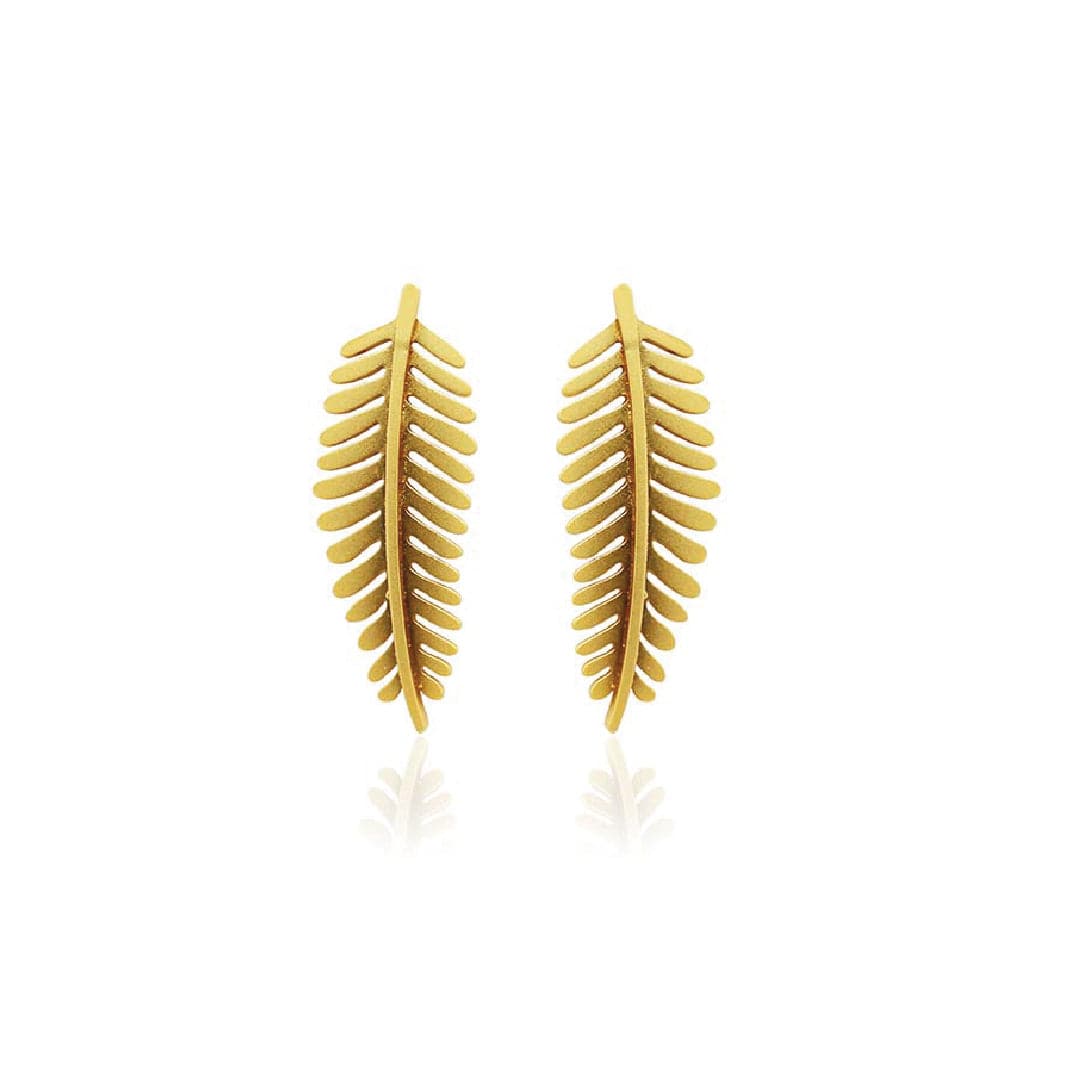 Mi tienda variation Dorado Aretes Helecho