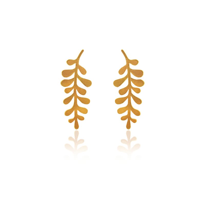 Mi tienda variation Dorado Aretes hoja