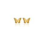 Mi tienda variation Dorado Aretes mariposa doble