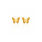Mi tienda variation Dorado Aretes mariposa doble