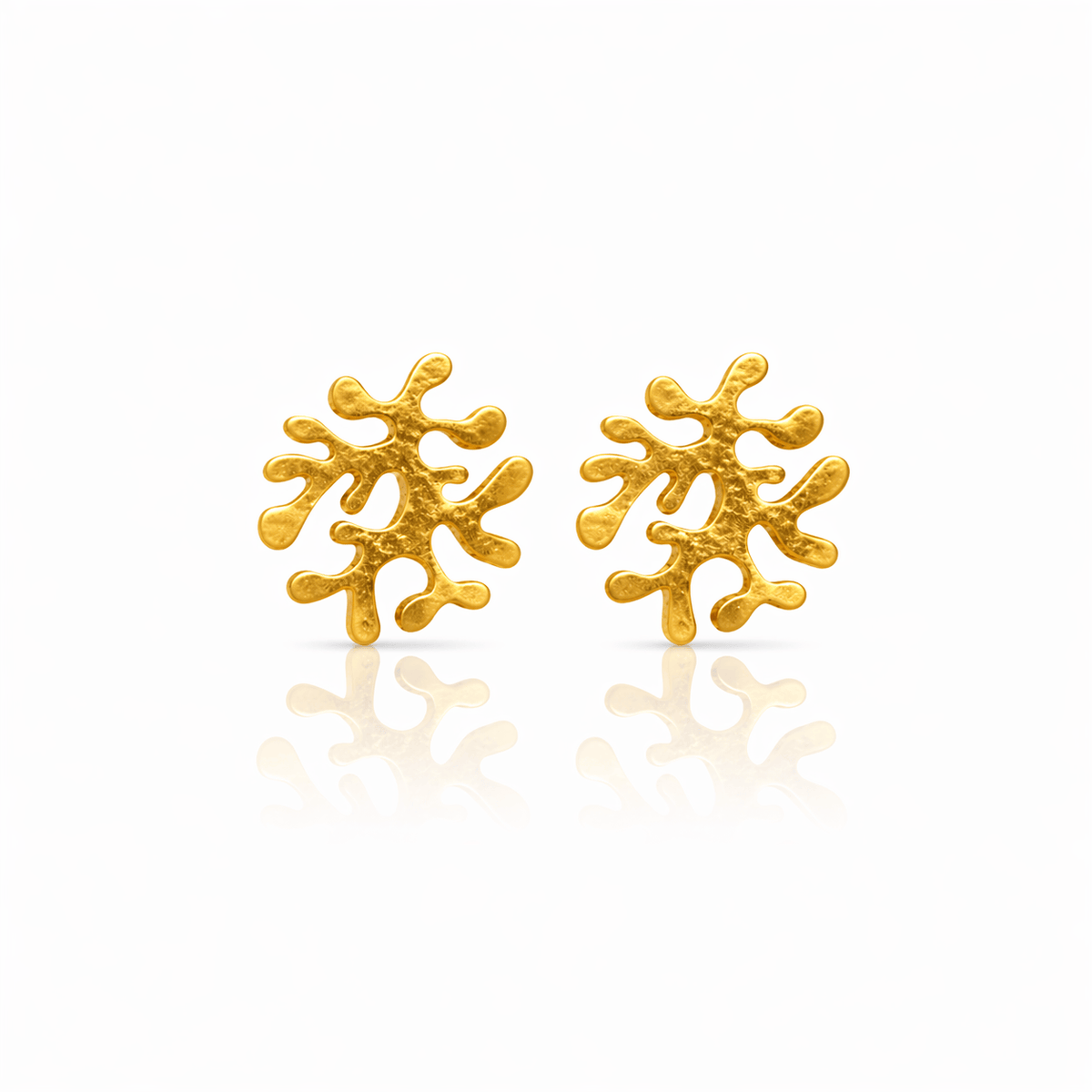 Mi tienda variation Dorado Aretes mini coral