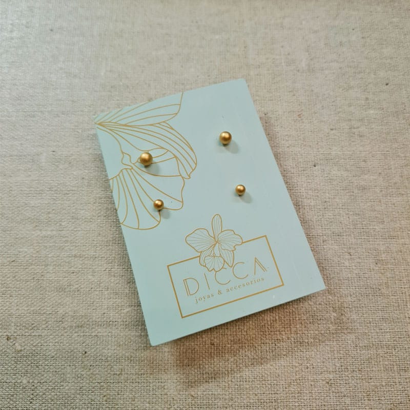 Mi tienda variation Dorado Aretes mini topo