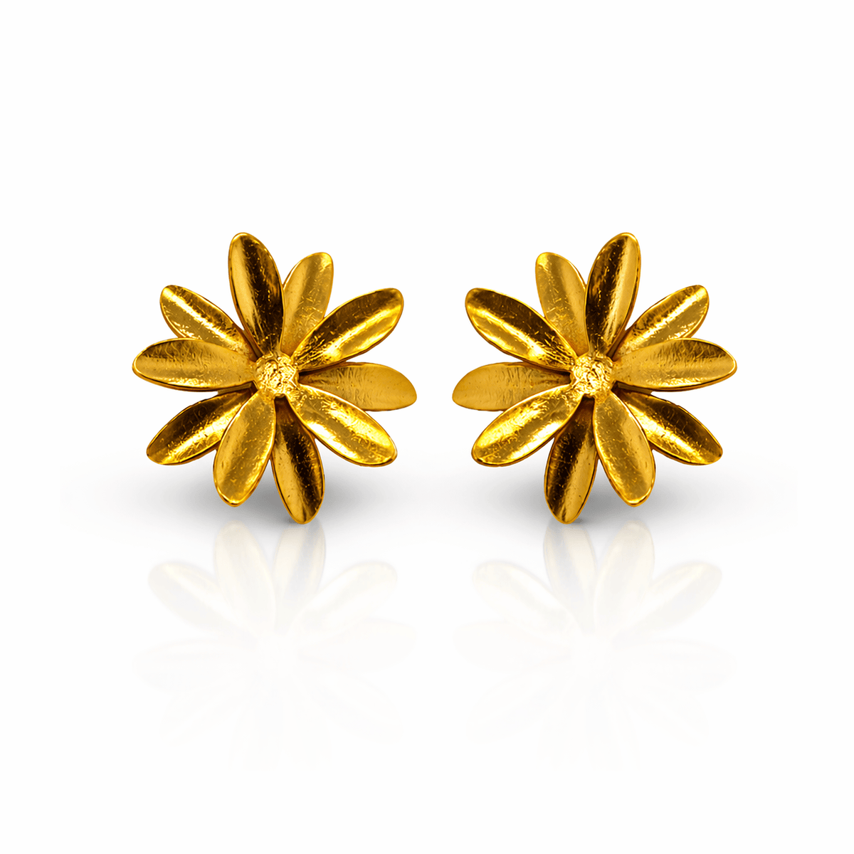 Mi tienda variation Dorado Aretes passiflora