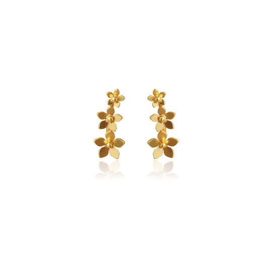 Mi tienda variation Dorado Aretes triple mini guayacan