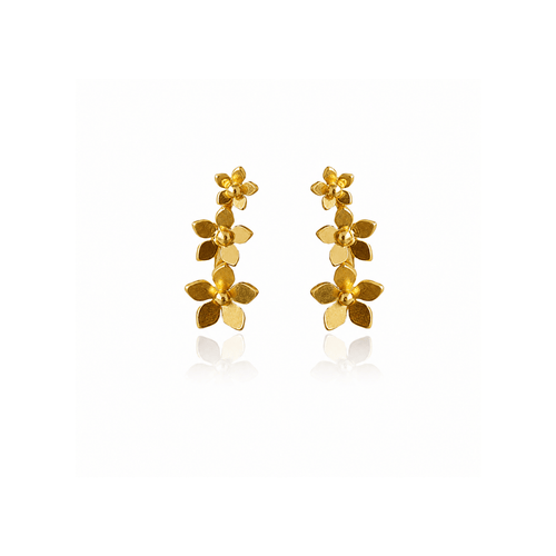 Mi tienda variation Dorado Aretes triple mini guayacan