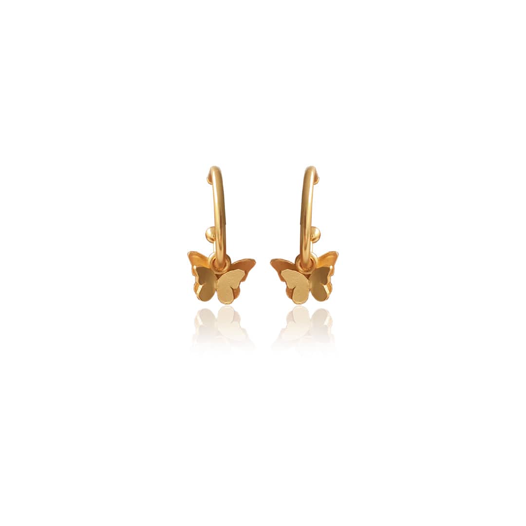 Mi tienda variation Dorado Candongas mariposa doble