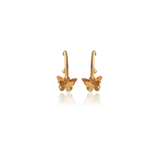 Mi tienda variation Dorado Candongas mariposa doble