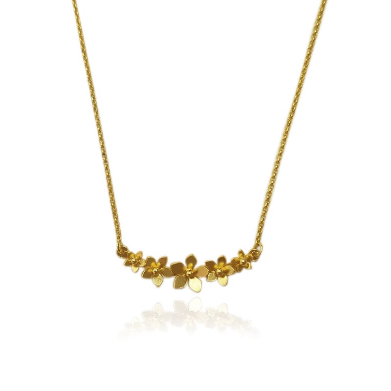 Mi tienda variation Dorado Collar 5 flor mini guayacan