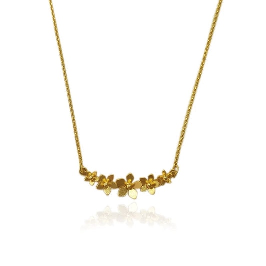 Mi tienda variation Dorado Collar 5 flor mini guayacan