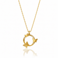 Mi tienda variation Dorado Collar dije circulo mariposas