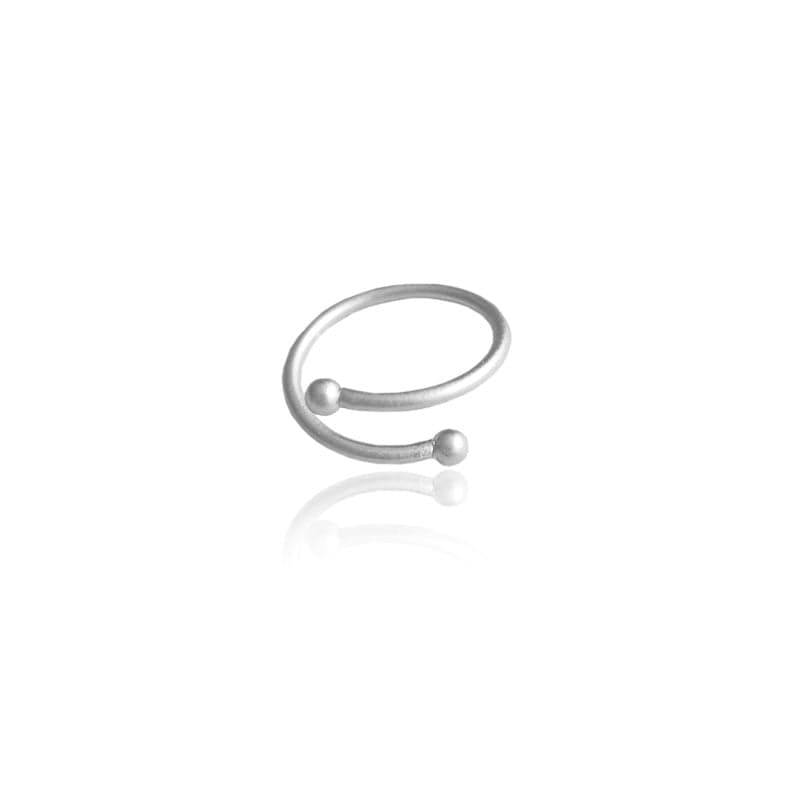 Mi tienda variation Plateado Anillo espiral sencillo