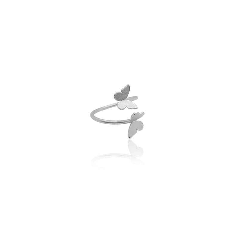Mi tienda variation Plateado Anillo mariposa