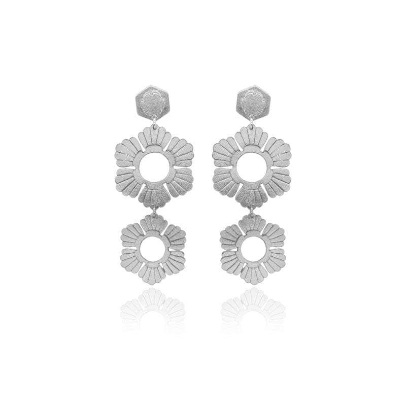 Mi tienda variation Plateado Aretes Aina largo