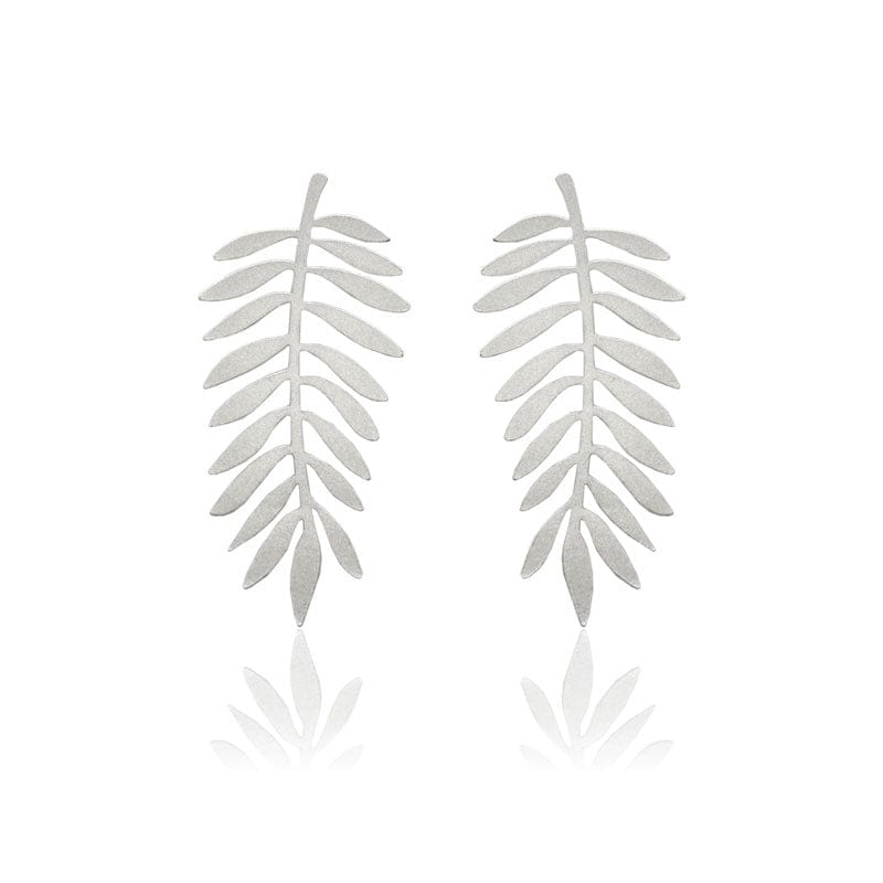 Mi tienda variation Plateado Aretes Palma