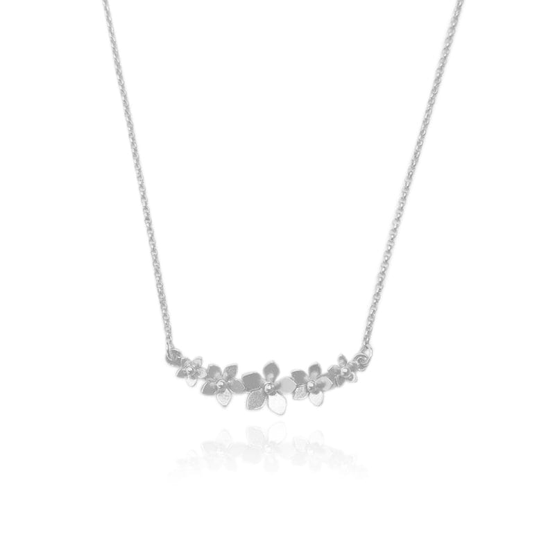 Mi tienda variation Plateado Collar 5 flor mini guayacan