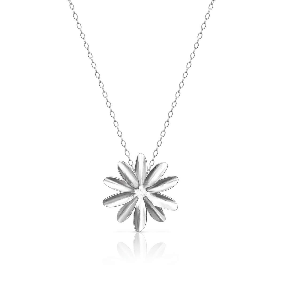 Mi tienda variation Plateado Collar Passiflora