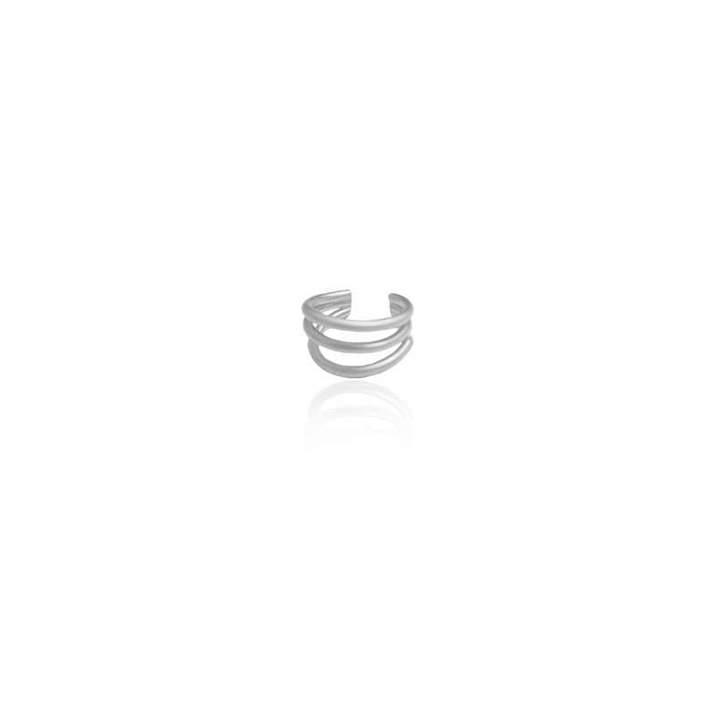 Mi tienda variation Plateado Earcuff triple