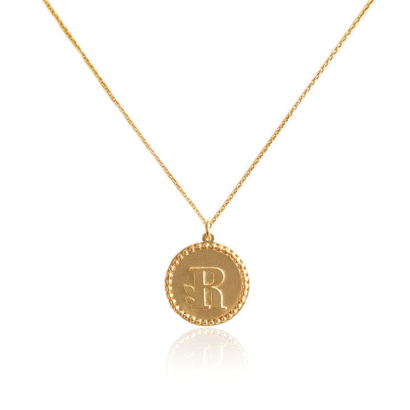 Mi tienda variation R Collar medalla letras